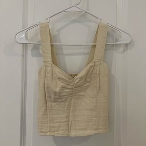 A&F Beige cropped tank top XXS